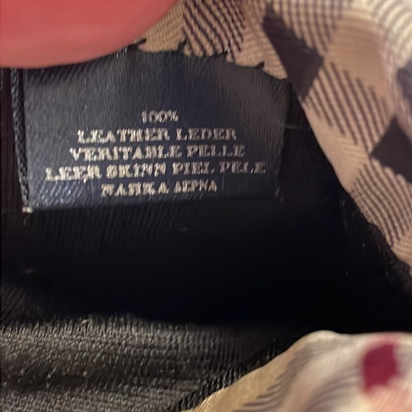 BURBERRY LONDON  Brown Leather Gloves size 7 1/2 - Picture 9 of 16